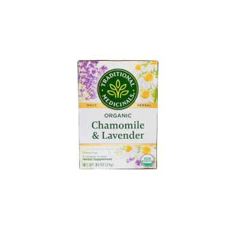 Traditional Medicinals Organic Chamomile And Lavender Herbal Tea 24g