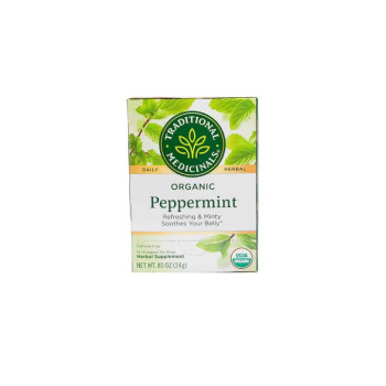 Traditional Medicinals Organic Peppermint Herbal Tea 24g