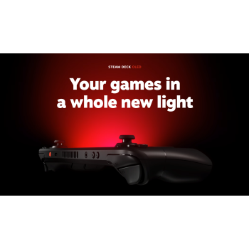 Valve Steam Deck OLED Handheld Gaming Console, 1TB SSD, 7.4 HDR OLED 90Hz Display, 6 nm AMD APU, Zen 2 4c 8t5 3.5GHz, Analog Sticks, HD Haptics, WiFi 6E, BT v5.3, USB Type C, Black