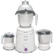 Sujata Dynamix, Mixer Grinder, 900 Watts, 3 Jars (White), 22000 Rotations Per Min, 90 Minutes Continuous Running, 3 Versatile Jars