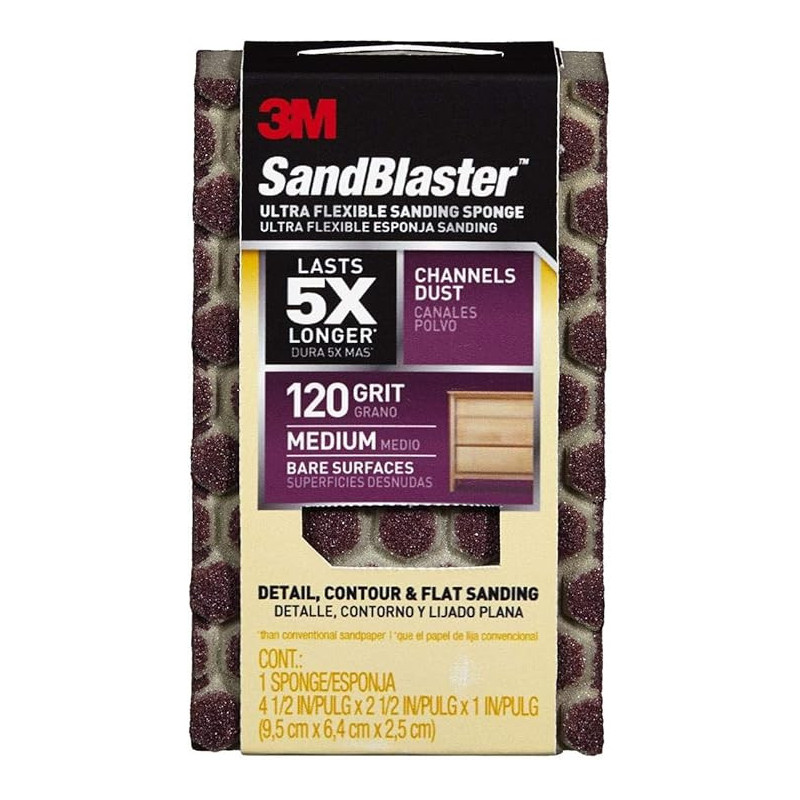 3M Sandblaster 120 Grit Ultra Flexible Sand Sponge