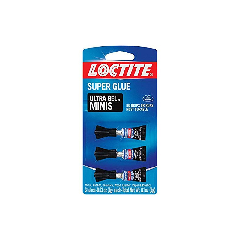 Loctite Super Glue Ultra Gel Minis, Clear 3 Tubes