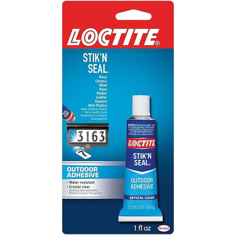Loctite Stik N Seal Crystal Clear Outdoor Adhesive, 59g