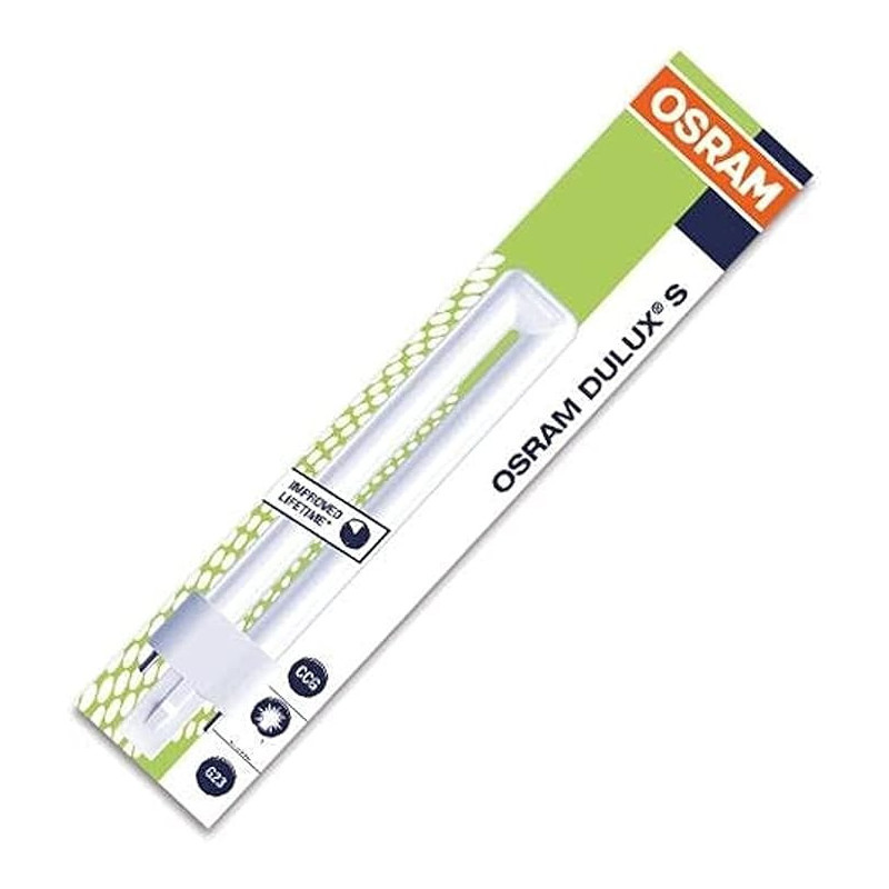 Osram 2 Pin Dulux D Daylight 9W CFL Bulb With Bright Daylight Light