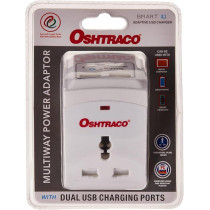 Oshtraco Multiway Power Adaptor With Dual USB Charging Ports