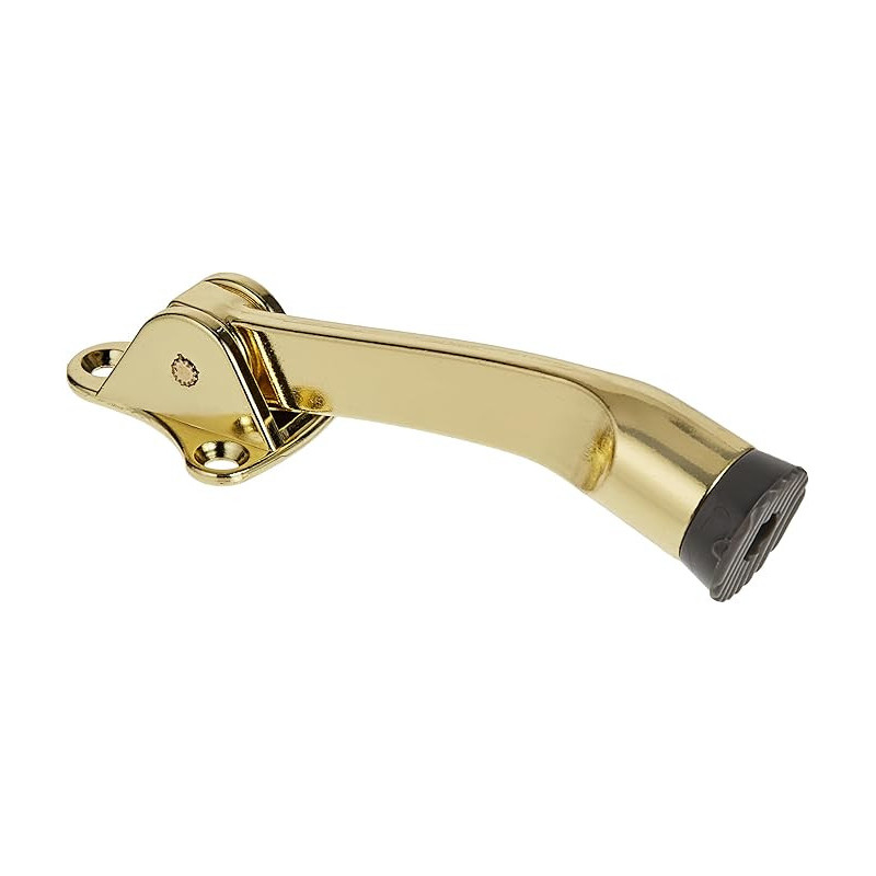 National Hardware Brass Kick Down Door Stopper