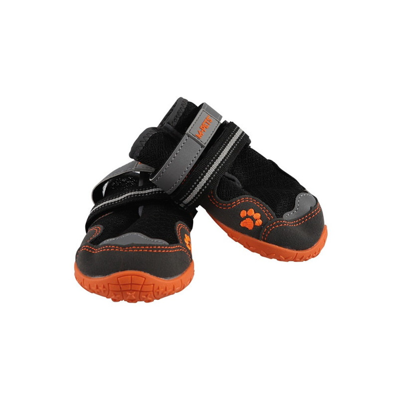 M-Pets Hiking Dog Shoes, Airmesh/Breathable/Waterproof/Double Reflective Strips, Size 4 (M), 5.5 x 6.8 Cm