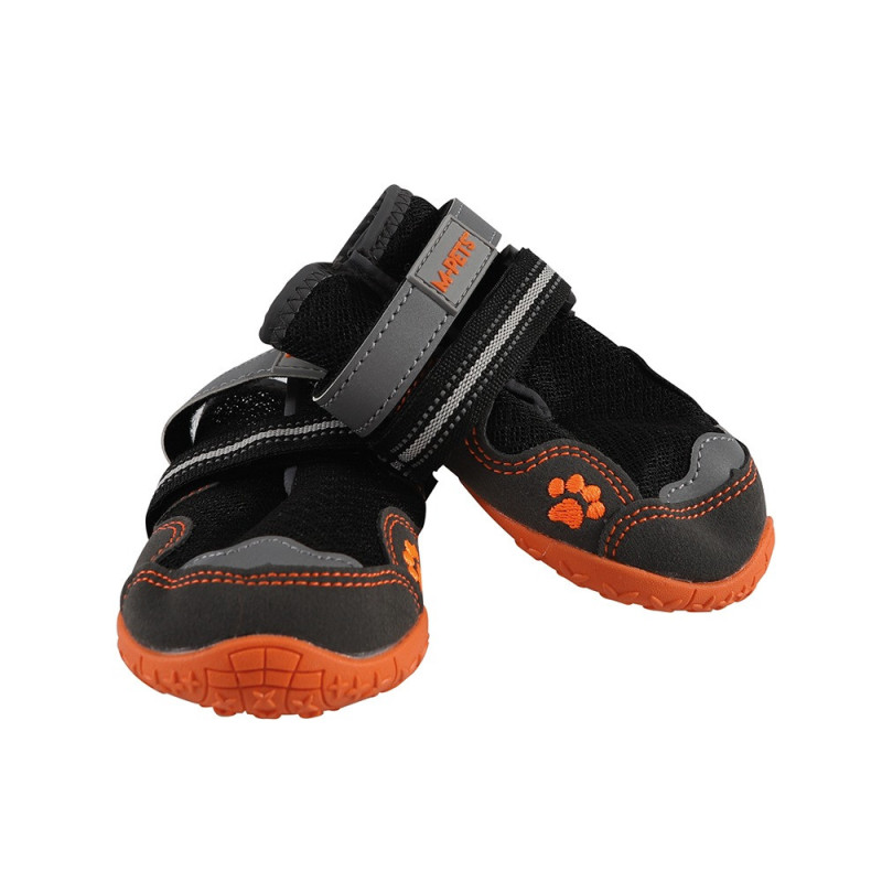 M-Pets Hiking Dog Shoes, Airmesh/Breathable/Waterproof/Double Reflective Strips, Size 7 (L-Xl), 7 x 8.3 Cm