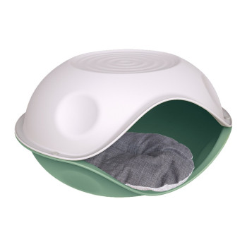 Georplast Duck Cove Pet Bed For Cat And Dog, 57 x 48 x 32Cm, Green