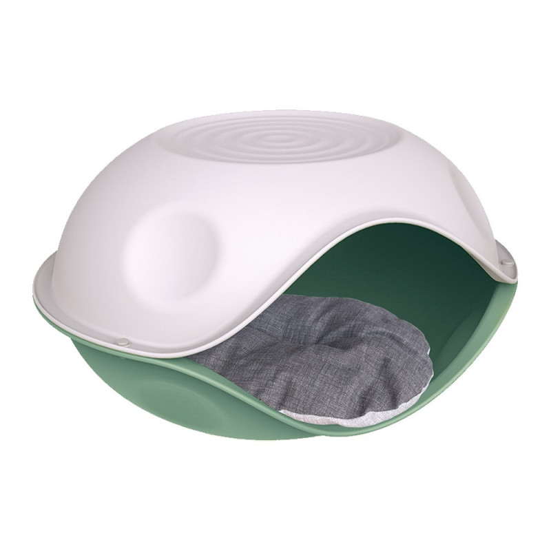 Georplast Duck Cove Pet Bed For Cat And Dog, 57 x 48 x 32Cm, Green
