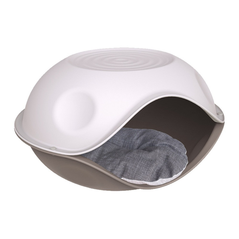 Georplast Duck Cove Pet Bed For Cat And Dog, 57 x 48 x 32Cm, Grey