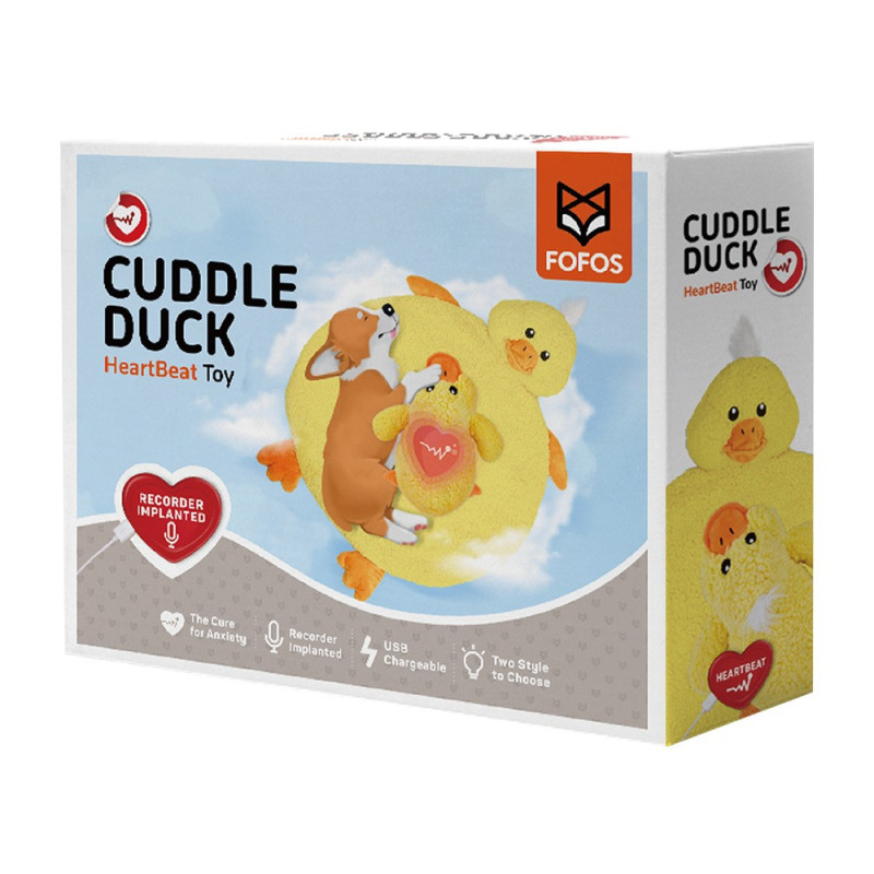 Fofos Cuddle Duck Heartbeat And Voice Recordable Plush Stuffed Toy And Mat