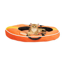Fofos Kayak Snug Pet Bed For Cats And Dogs, Orange