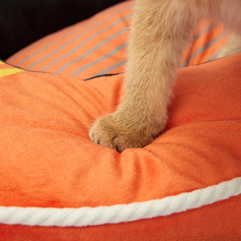 Fofos Kayak Snug Pet Bed For Cats And Dogs, Orange