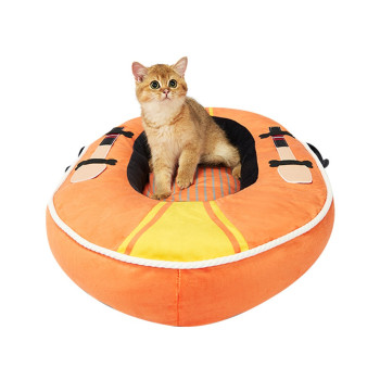 Fofos Kayak Snug Pet Bed For Cats And Dogs, Orange