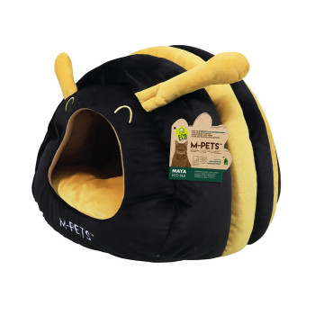 M-Pets Maya Eco Bed, Anti-Slip/Comfort , Black/Yellow, 45 x 40 x 33Cm