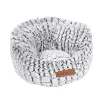 M-Pets Snake Cocoon Basket Bed For Cat And Dog, White