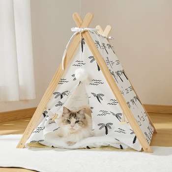 M-PETS Cosy Tent Cat Bed lightweight, White