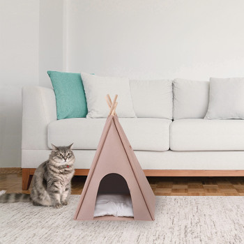 M-PETS Eco Tipi Brown Cat Bed, Toy Breeds Indoor Cat