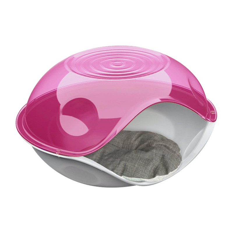 Georplast Duck Transparent Cove Pet Bed, 57 x 48 x 32 cm, Pink