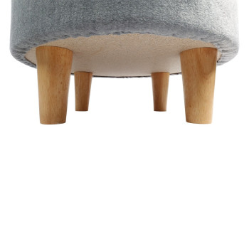 M-PETS Round Elevated Cat Soft Bed for Cats, Grey