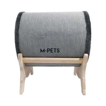 M-PETS Tunnel Elevated Cat Bed With Pillow Pad, Grey