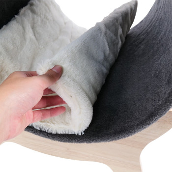 M-PETS Tunnel Elevated Cat Bed With Pillow Pad, Grey