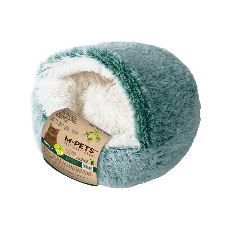 M-PETS Snugo Eco Cat Sleeping Bed, Green
