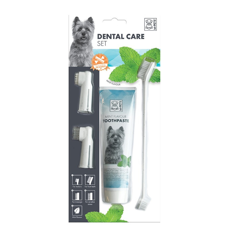 M-Pets Dental Care Set Mint Flavor Toothpaste Kit
