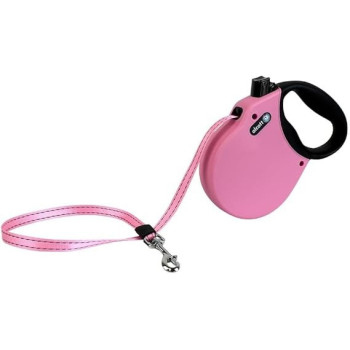 Alcott Mariner Retractable Adventure Leash, Small, Pink, 5M