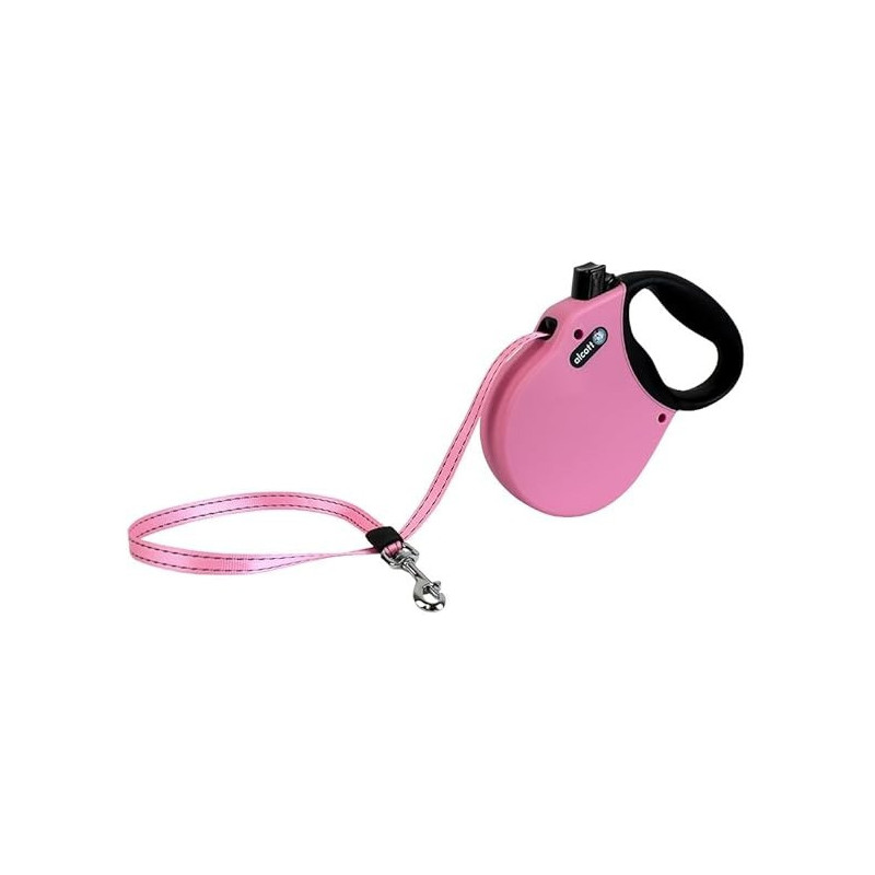 Alcott Mariner Retractable Adventure Leash, Small, Pink, 5M