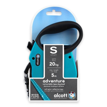Alcott Mariner Retractable Adventure Leash, Small, Blue, 5M