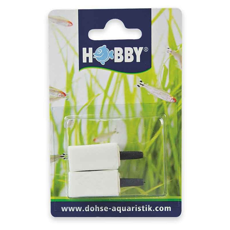 Hobby Angular Aquarium Airstone, White Colour, Medium, 2 Pieces
