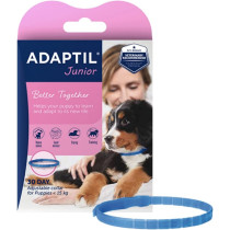 Adaptil Junior Adjustable Collar For Puppies, Proven To Help Reduce Night Crying, Comfort When Left Home Alone, Training And Socialisation, Blue