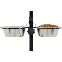 Zolux Adjustable Stand With Stainless Steel Dog Bowls, 700 ml