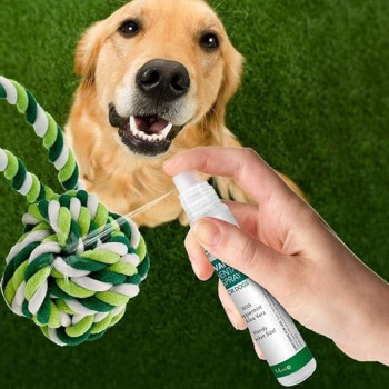 Vet's Best Advanced Dental Spray And Floss Ball For Dogs, White, 120 ml