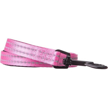 Alcott Adventure Dog Leash With Reflective Stitching And Neoprene Padded Handle, Small, Pink