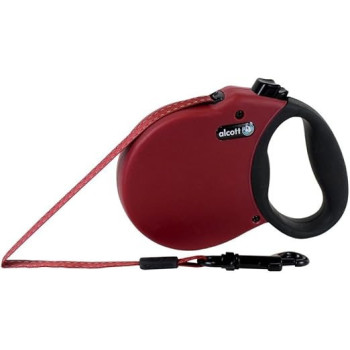 Alcott Essentials Retractable Adventure Leash, Extra Small, Red