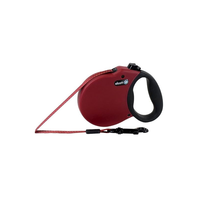 Alcott Essentials Retractable Adventure Leash, Extra Small, Red
