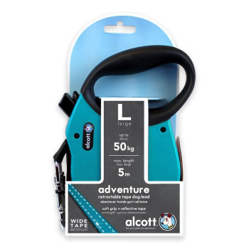 Alcott Mariner Retractable Adventure Leash, Large, Blue