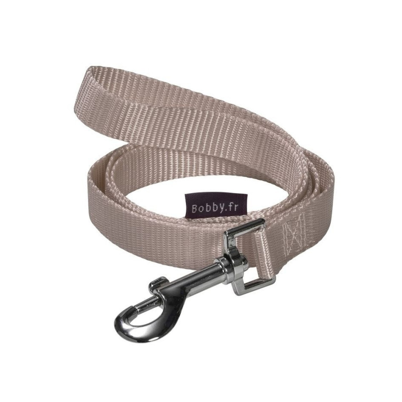 Bobby Access Dog Leash, Nylon, Taupe Colour, Medium