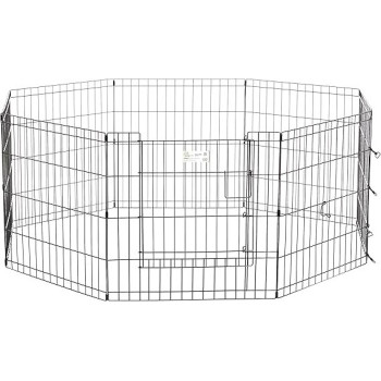 Midwest Exercise Pen With Full Max Lock Door, Black, 24Inch