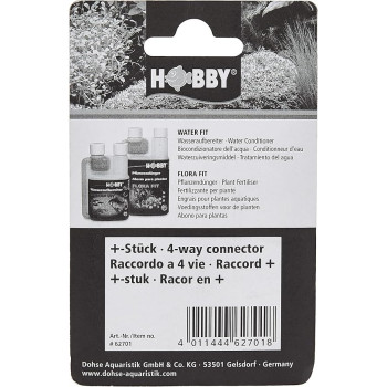 Hobby 4-Way Connector For The Distribution Of Fluid Or Air To Four Separate Lines Or Components, 2 Pcs