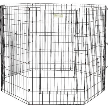Midwest Exercise Pen Assembly And Portability, Black, 42 Inch