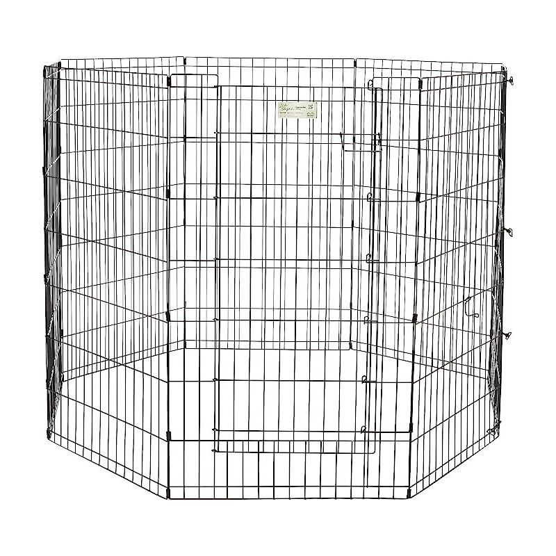 Midwest Exercise Pen Assembly And Portability, Black, 42 Inch