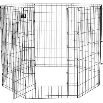 Midwest Exercise Pen Assembly And Portability, Black, 42 Inch
