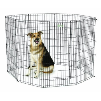 Midwest Exercise Pen With Full Max Lock Door, Black, 48 Inch