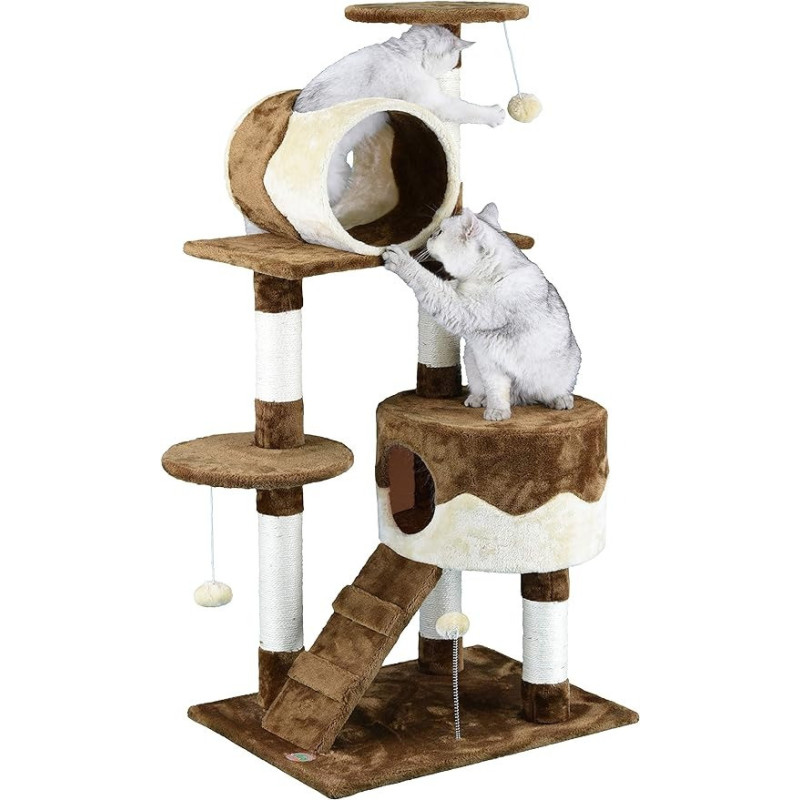 Go Pet Club Cat Tree Furniture, Beige/Brown, 29 X 18.5, 51.5 Inches