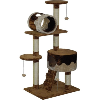 Go Pet Club Cat Tree Furniture, Beige/Brown, 29 X 18.5, 51.5 Inches