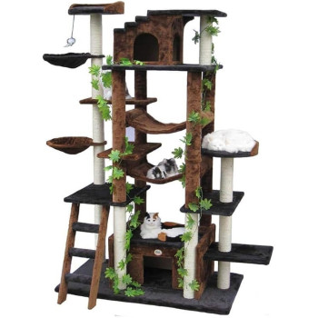 Go Pet Club Forest Cat Tree Plush And Scratcher Toy